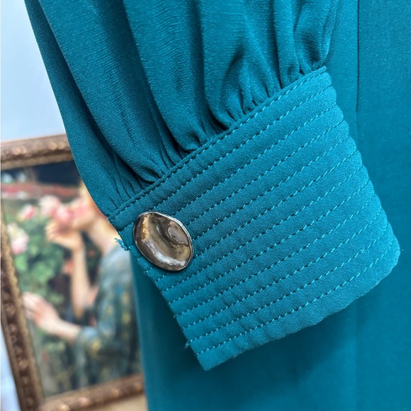 LAFAYETTE 148 New York Iver Finesse
Crepe Long Sleeve Midi Dress Green cedar XS - Picture 6 of 6